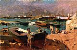 Port Canvas Paintings - Valencia's Port